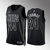 Men's Brooklyn Nets #24 Cam Thomas 2022-23 Black Statement Edition Stitched Basketball Jersey,baseball caps,new era cap wholesale,wholesale hats